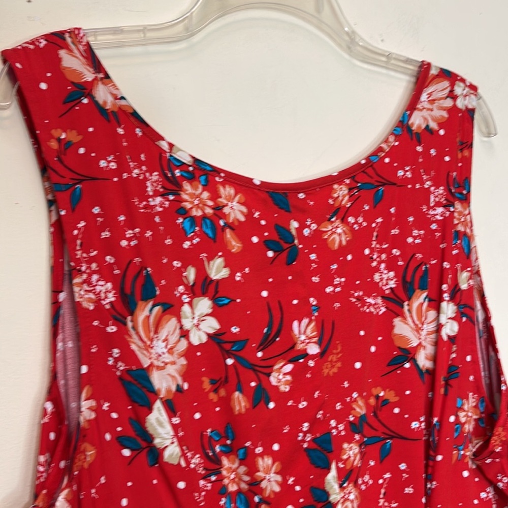 Torrid Fit And Flare Stretch Challis Button-Front Tank - Picture 10 of 14